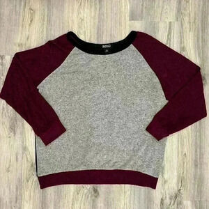 Buffalo David Bitton Women’s Knit Top Long Sleeve Sweater Colorblock Size XL